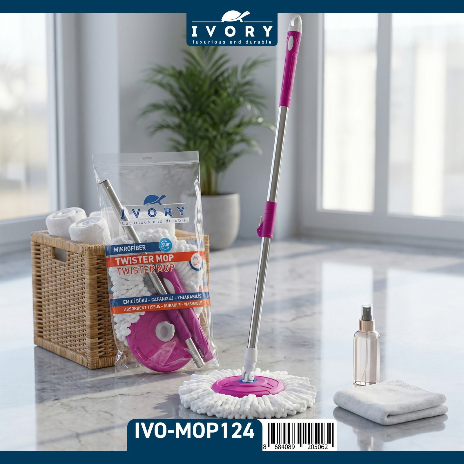 İVORY PVC ÇANTALI TWİSTER MOP İVO-MOP124