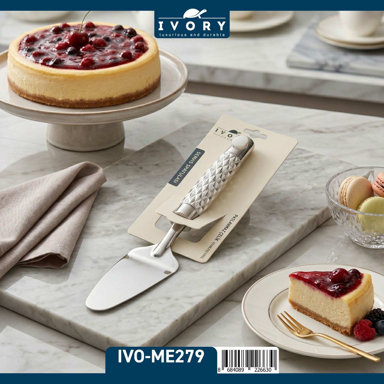 İVORY ÇELİK SERVİS SPATULASI ME279