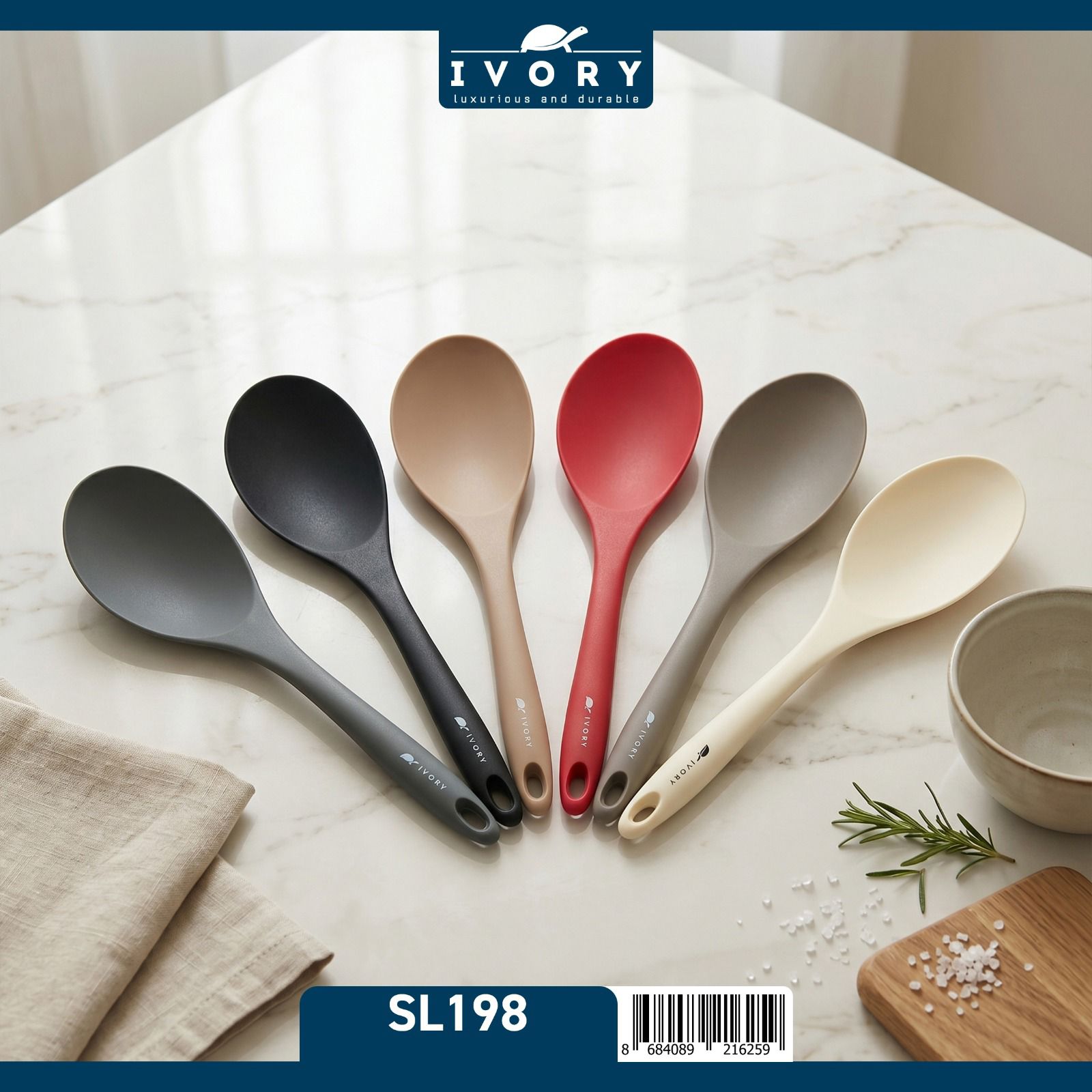 İVORY SİLİKON JUMBO SERVİS KAŞIĞI SL198